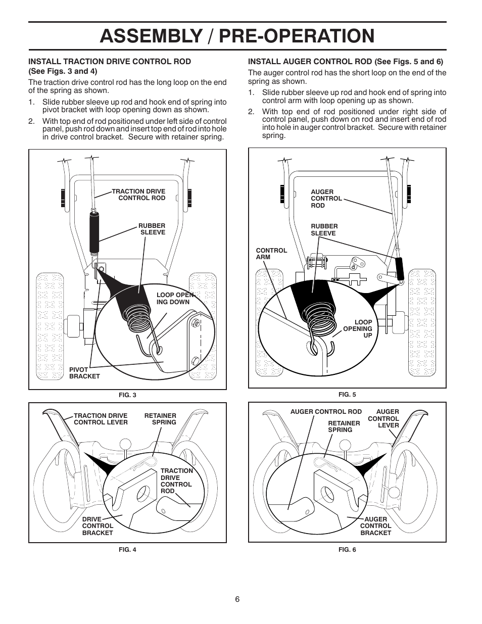 Assembly / pre-operation | Poulan 96192001804 User Manual | Page 6 / 40