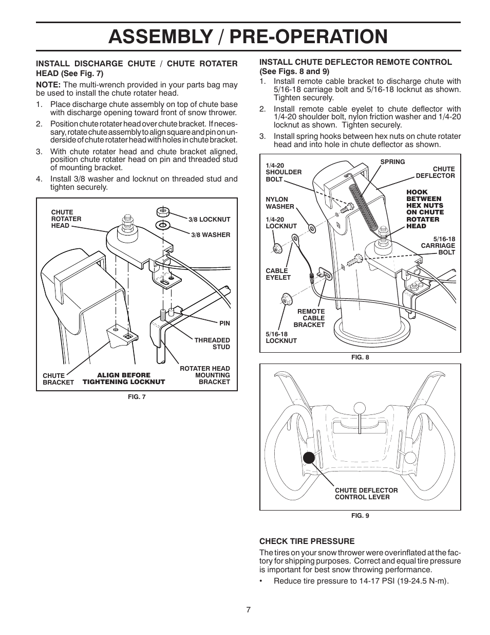 Assembly / pre-operation | Poulan 96192001804 User Manual | Page 7 / 40