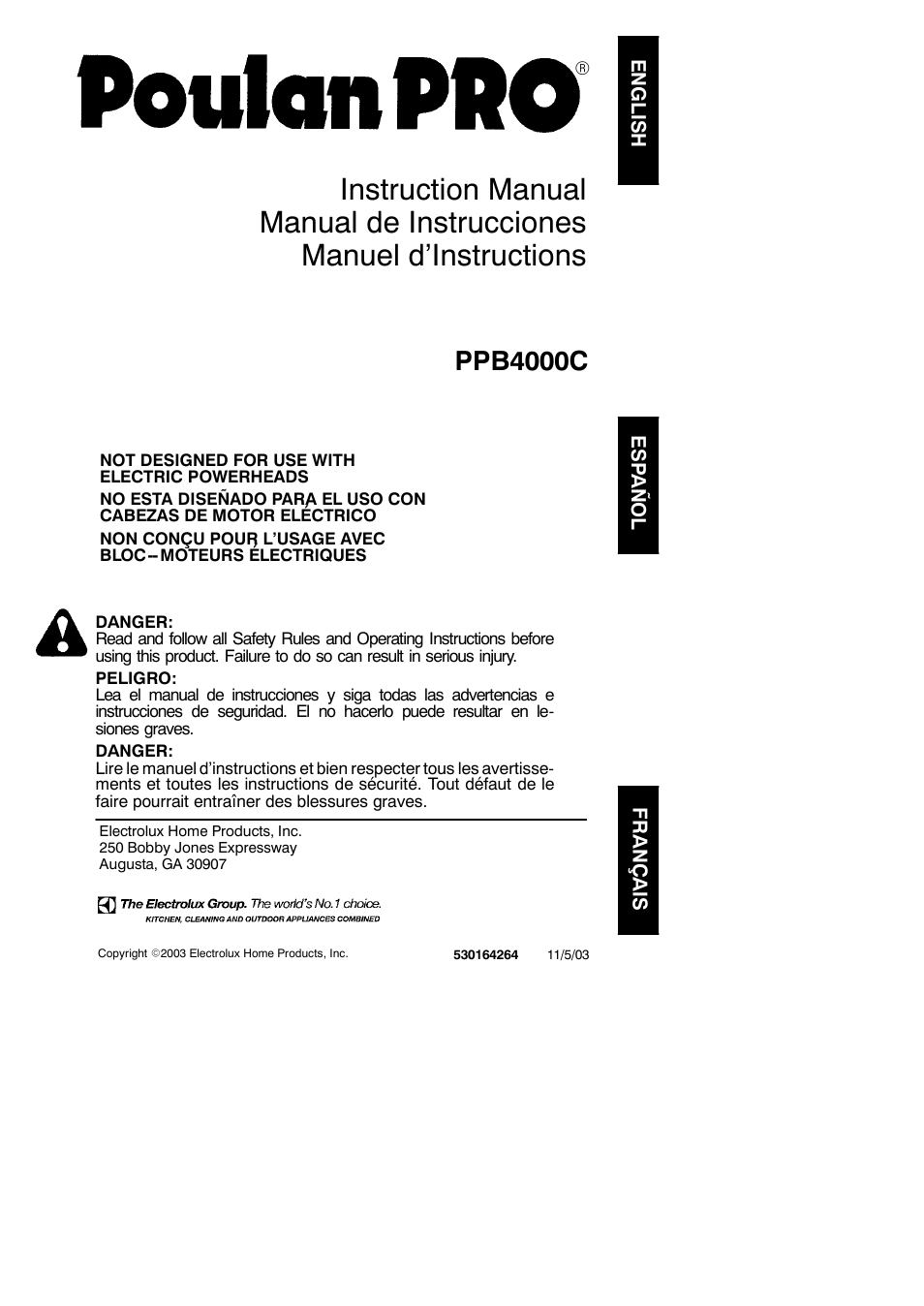 Poulan 530164264 User Manual | 12 pages