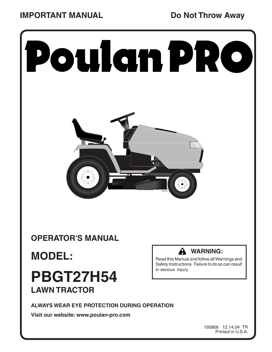 Poulan 195806 User Manual | 32 pages