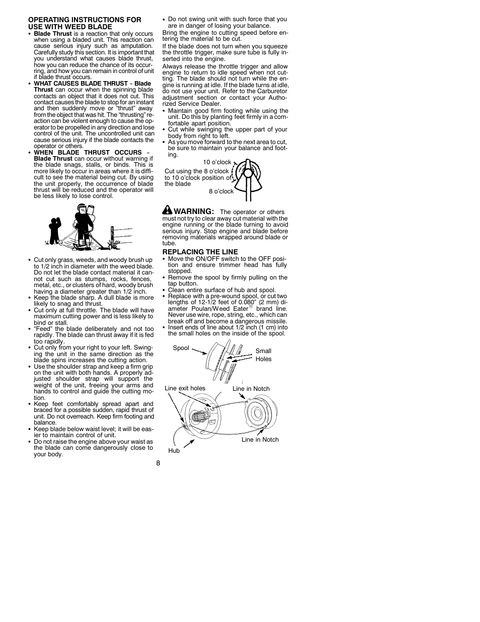 Poulan BC2400P User Manual | Page 8 / 11