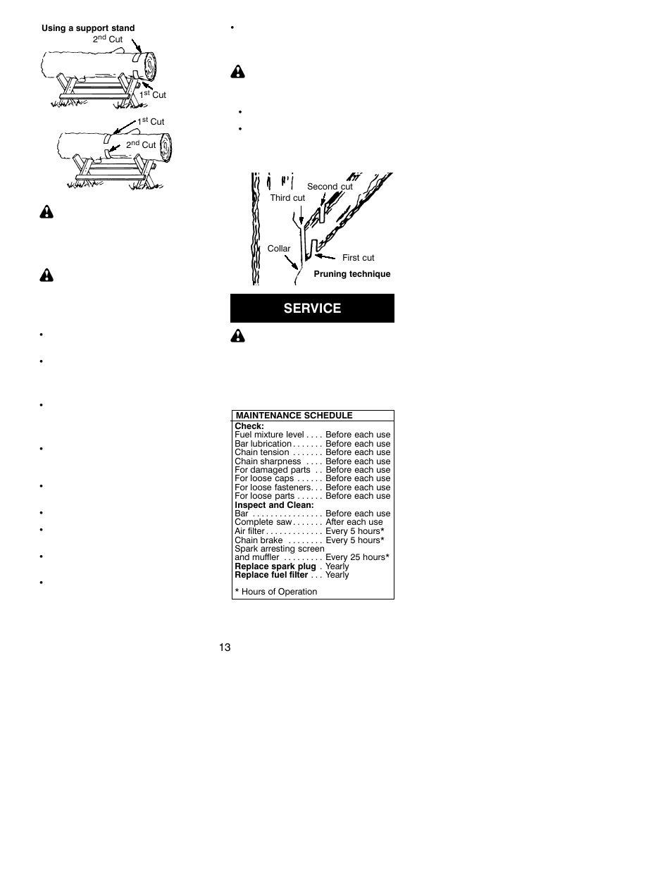 Service | Poulan 2250 LE Series User Manual | Page 13 / 18