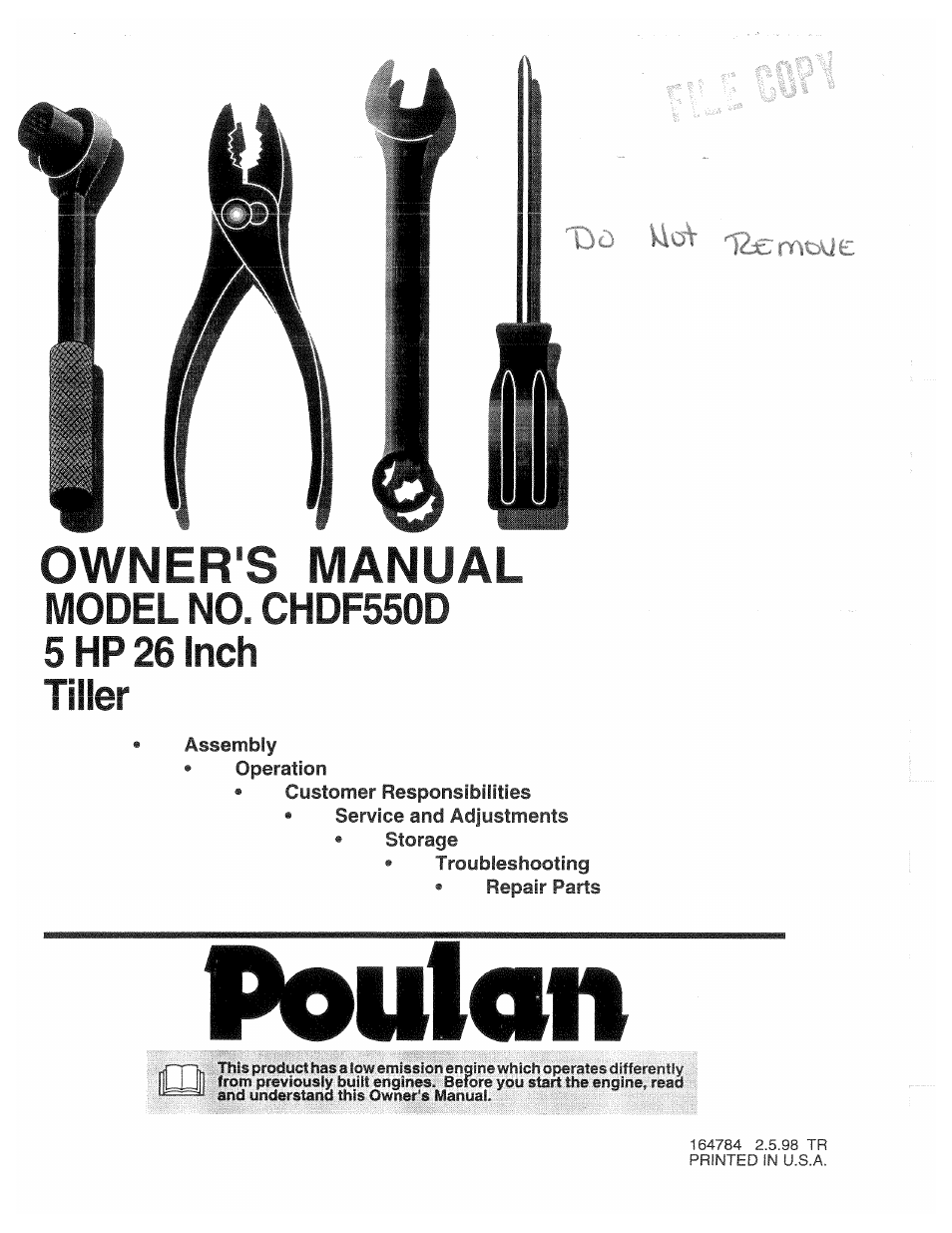 Poulan CHDF550D User Manual | 24 pages