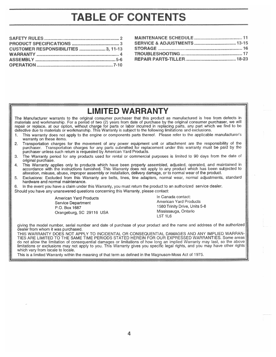 Poulan CHDF550D User Manual | Page 4 / 24