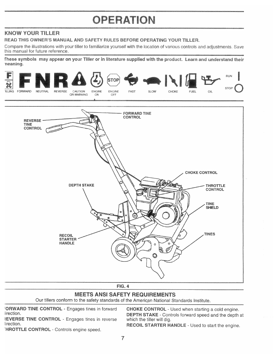 I ti.v# ^ h-t, Meets ansi safety requirements, I\i q "fir | Poulan CHDF550D User Manual | Page 7 / 24