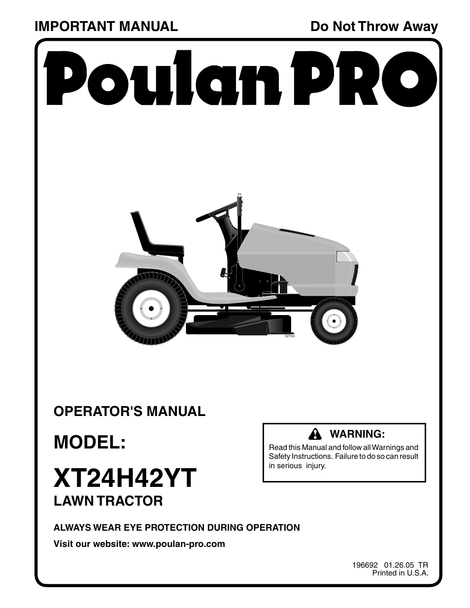 Poulan 196692 User Manual | 30 pages