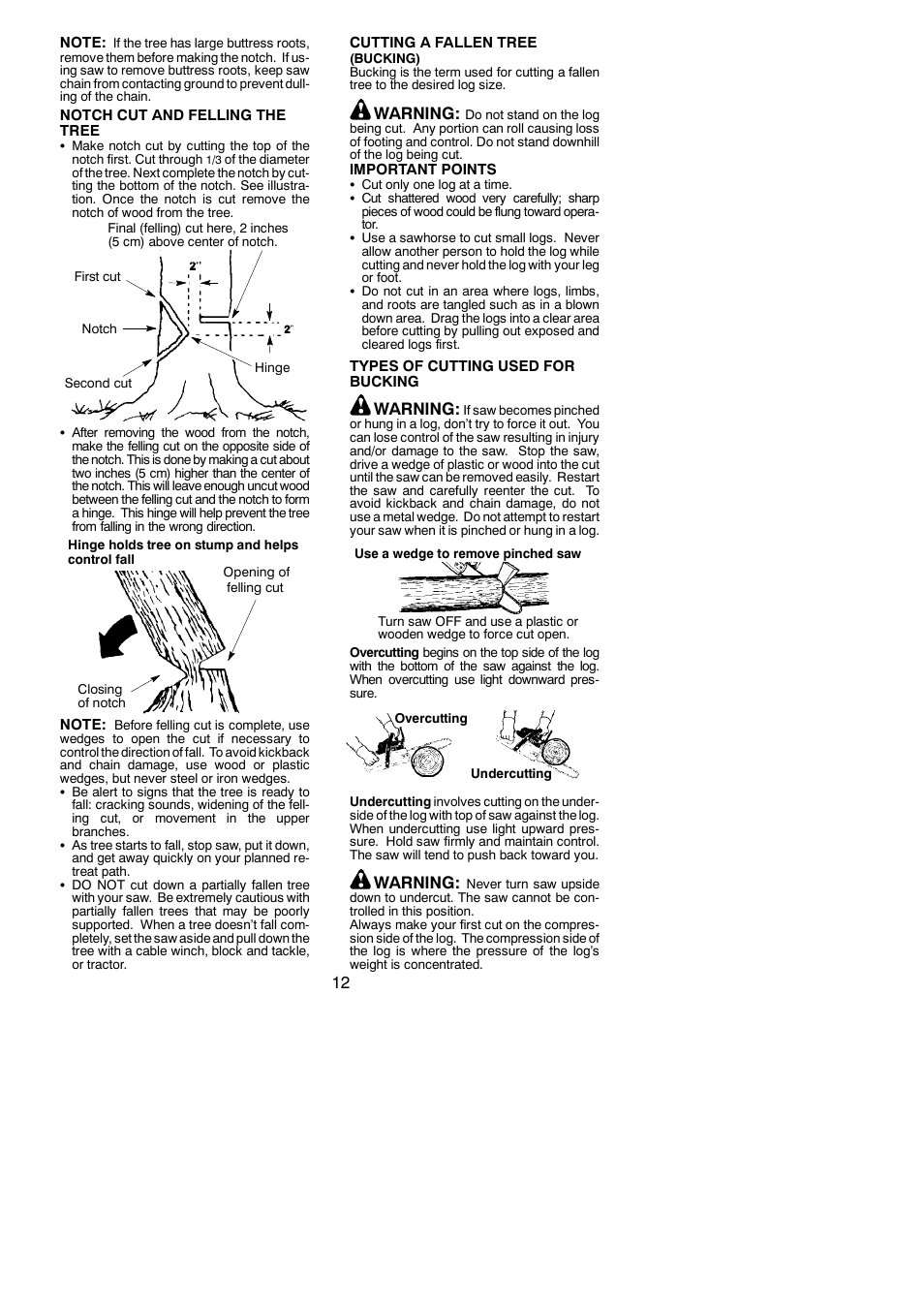 Warning | Poulan 115327926 User Manual | Page 12 / 20