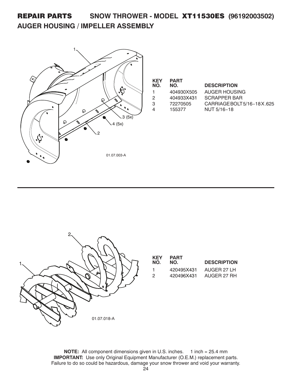 Poulan XT 96192003502 User Manual | Page 24 / 44