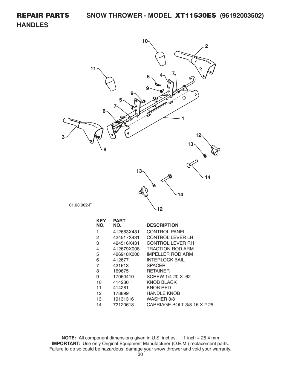 Poulan XT 96192003502 User Manual | Page 30 / 44