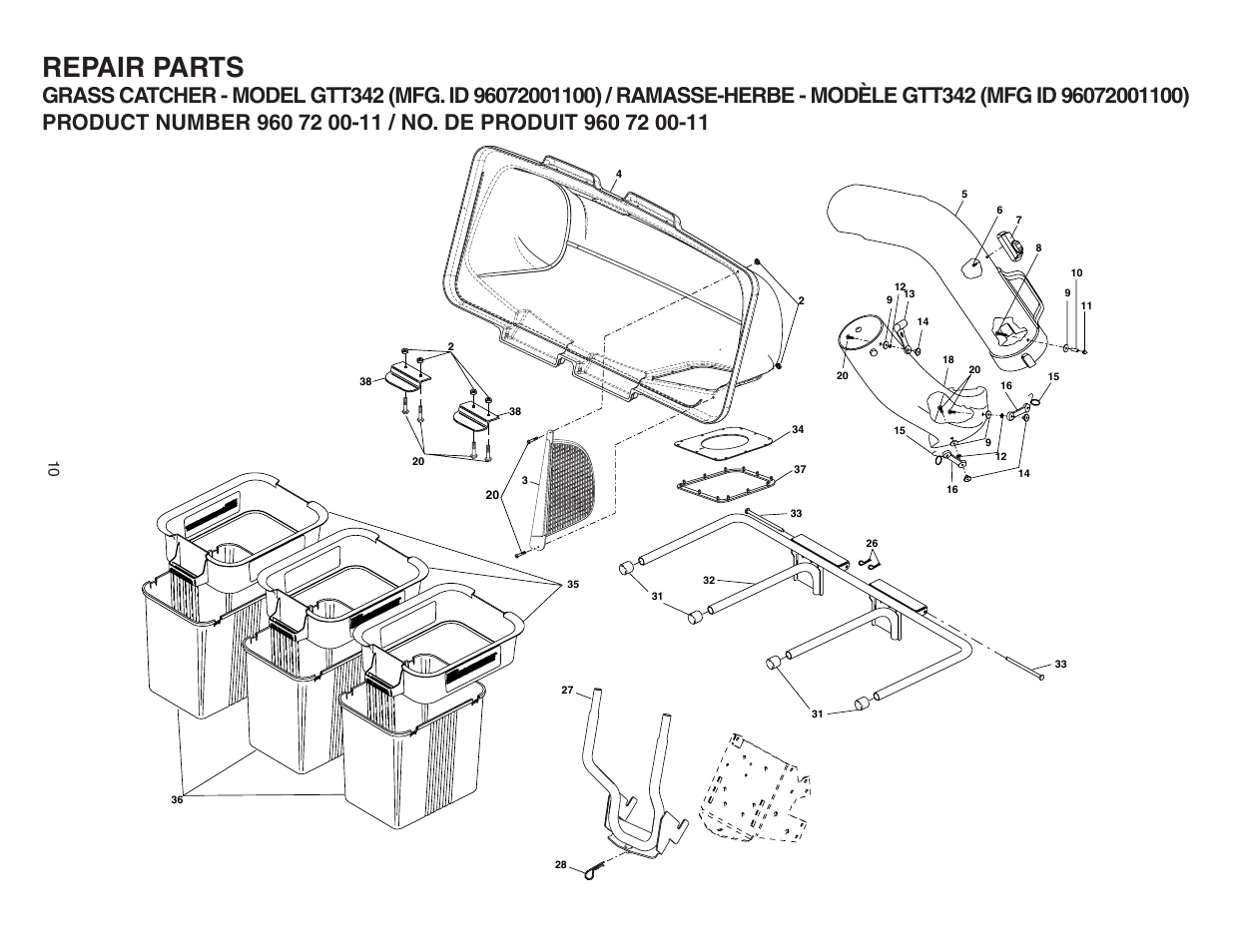 Repair parts | Poulan 532402705 User Manual | Page 10 / 11