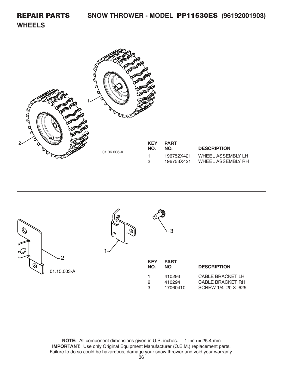 Poulan 96192001903 User Manual | Page 36 / 40