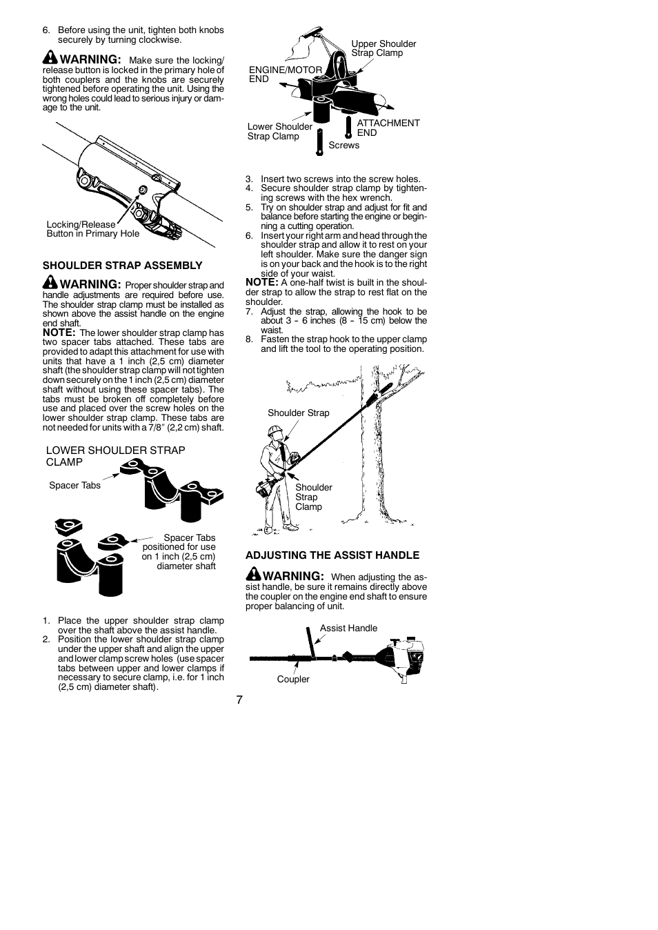 Warning | Poulan PPB5500P User Manual | Page 7 / 14