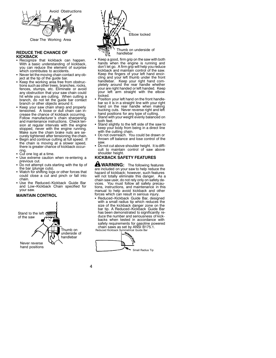 Poulan PRO 220 User Manual | Page 4 / 17