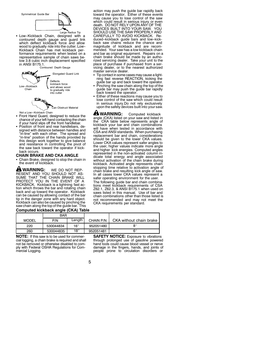 Poulan PRO 220 User Manual | Page 5 / 17