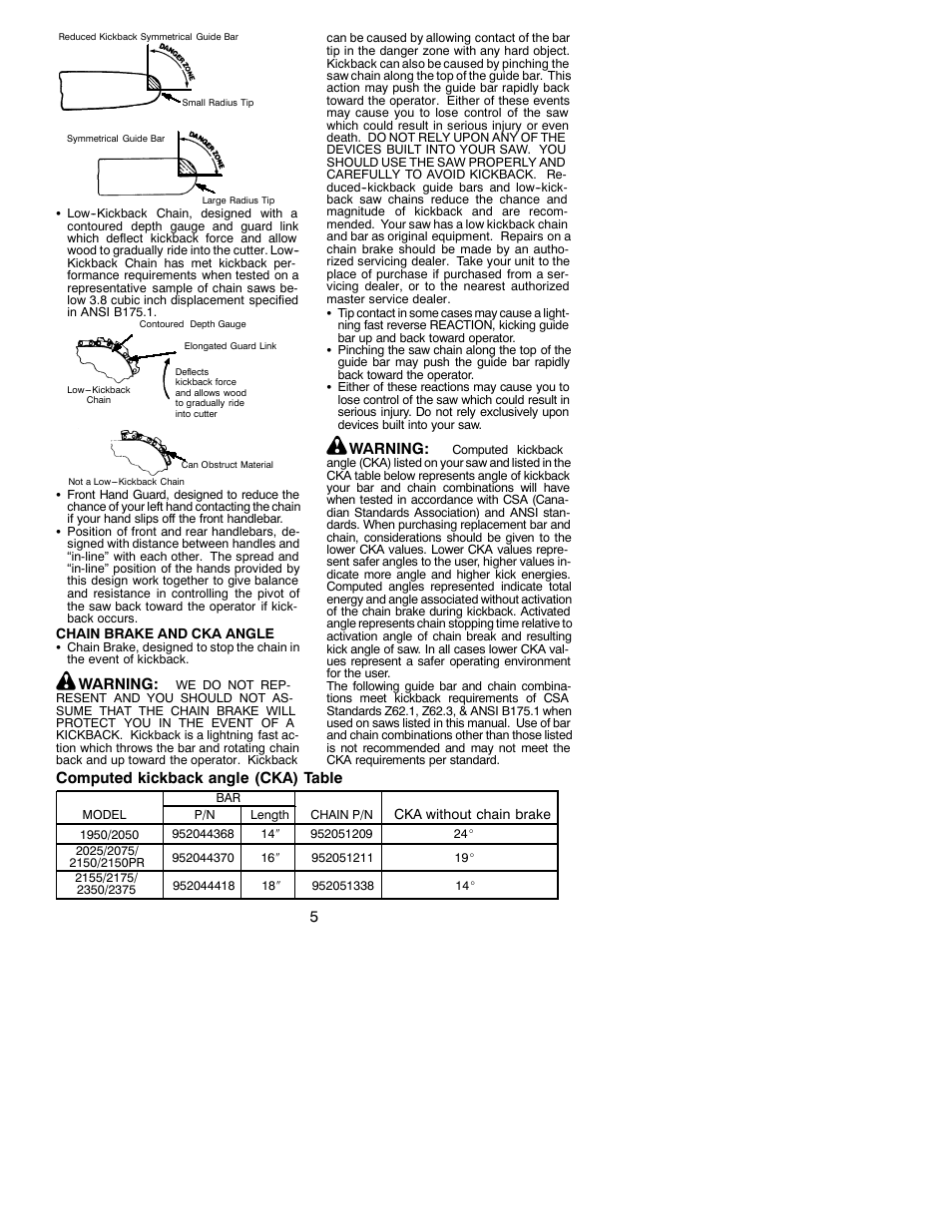 Poulan 2350 User Manual | Page 5 / 17