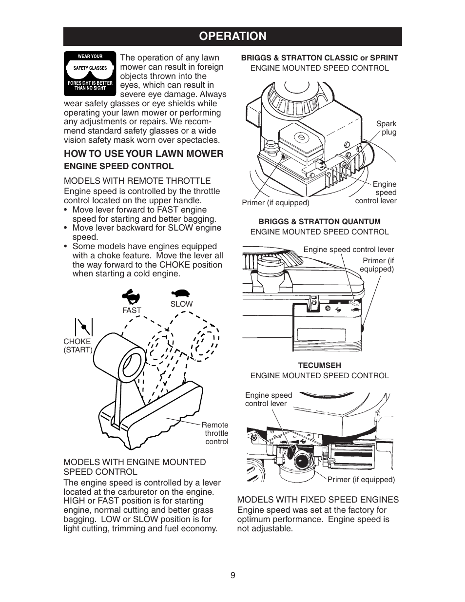 Operation | Poulan 172782 User Manual | Page 9 / 24