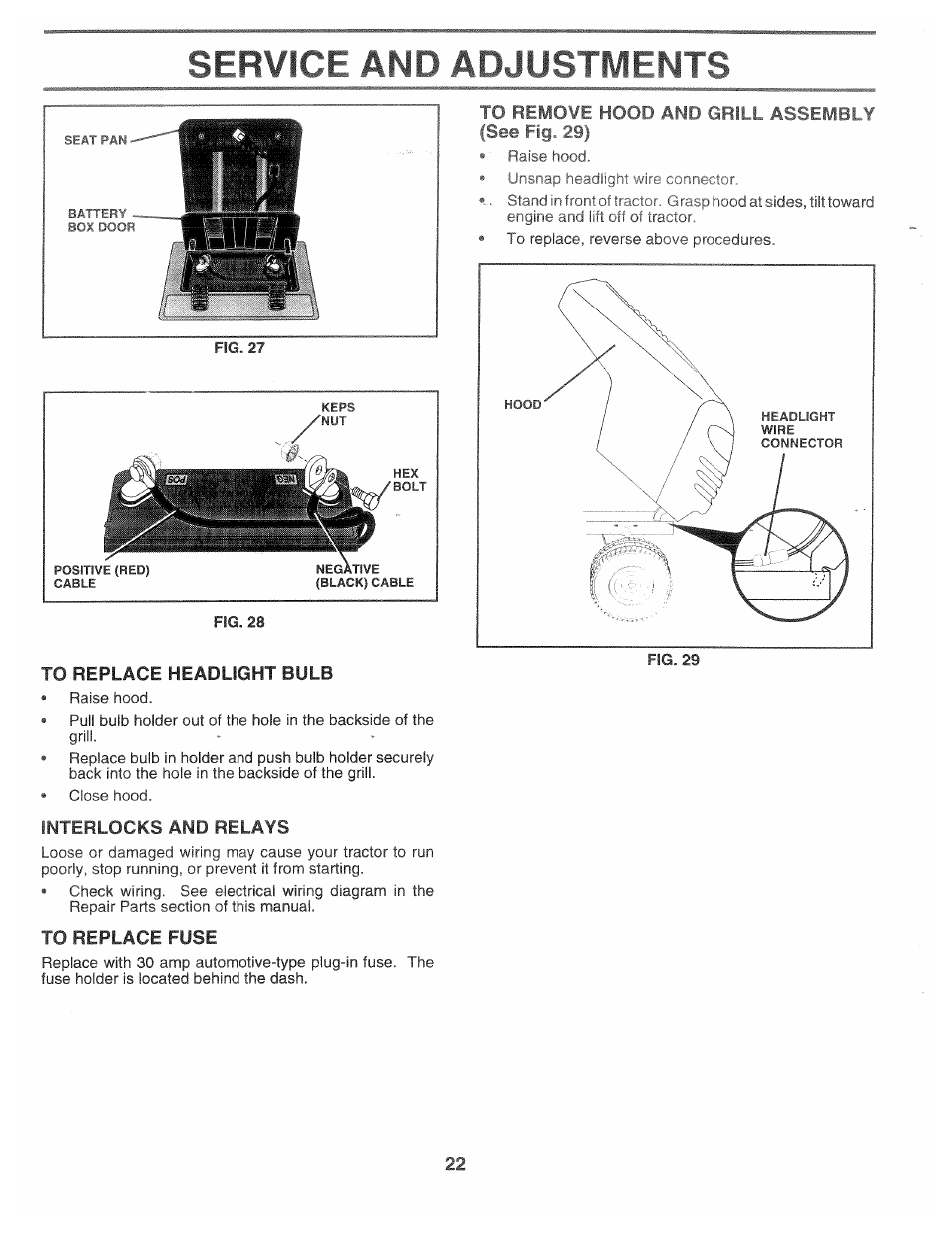 To reptwf hotio mn grill assembly (s?e cis), Service and adjustments, Cis) | Interlocks änd relays | Poulan 168301 User Manual | Page 20 / 42