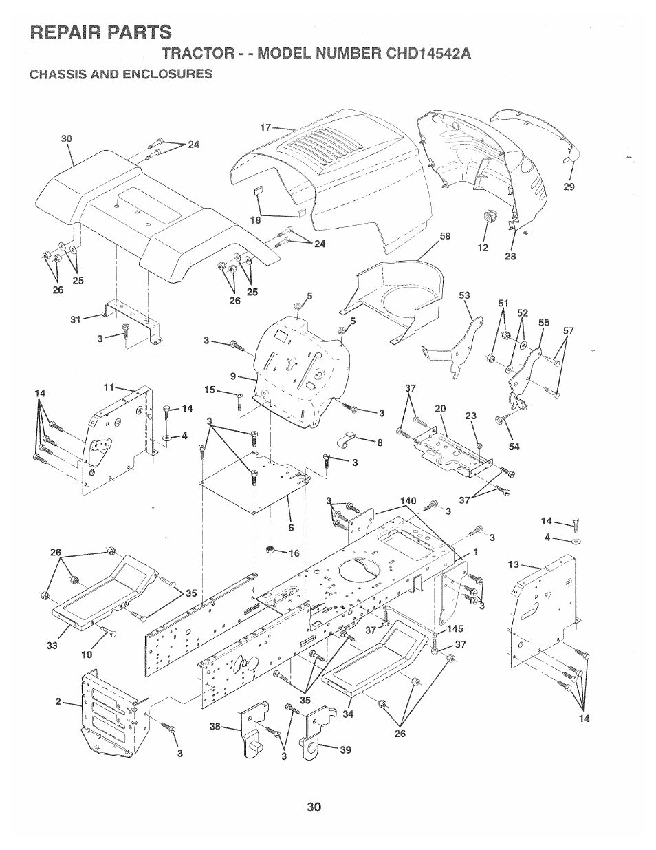 Repair parts | Poulan 168301 User Manual | Page 28 / 42