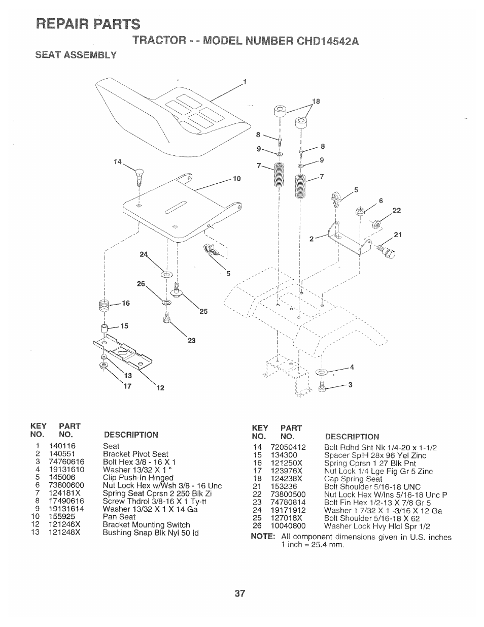 Embly, Repair parts | Poulan 168301 User Manual | Page 35 / 42