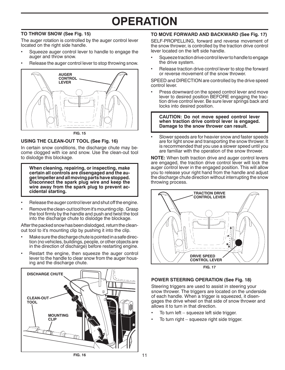 Operation | Poulan 96192002000 User Manual | Page 11 / 40