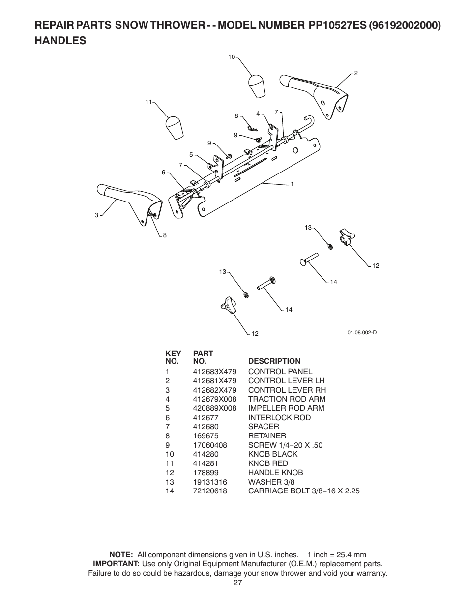 Poulan 96192002000 User Manual | Page 27 / 40