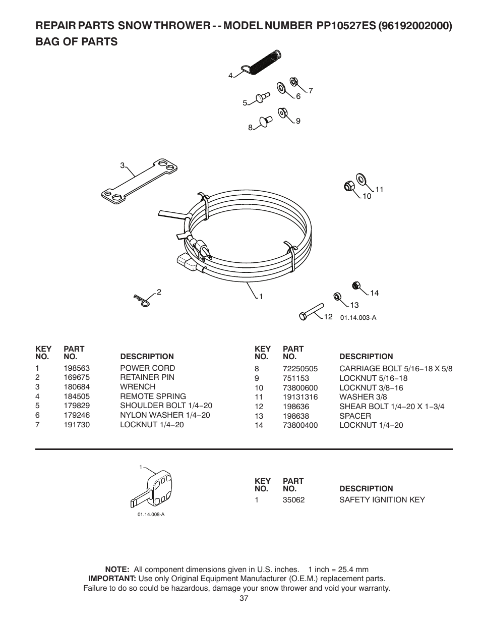 Poulan 96192002000 User Manual | Page 37 / 40