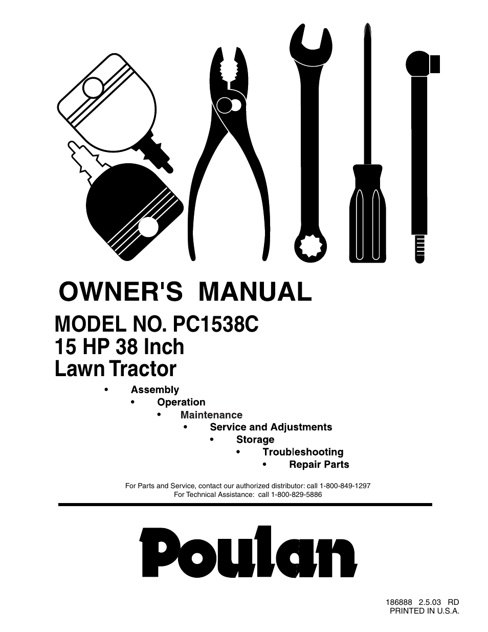 Poulan 186888 User Manual | 48 pages