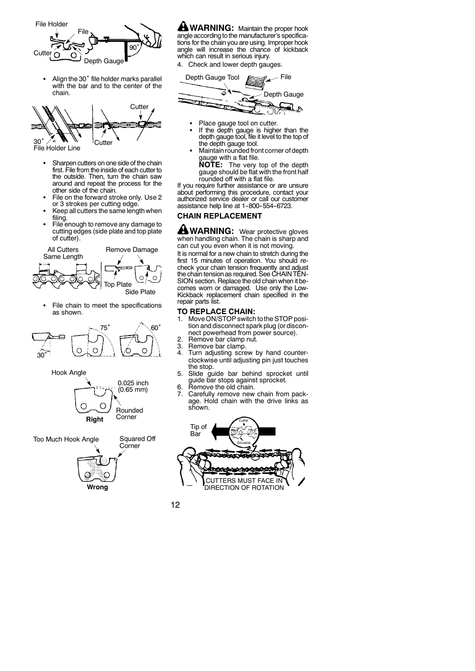 Warning | Poulan Pro PP5000P User Manual | Page 12 / 14