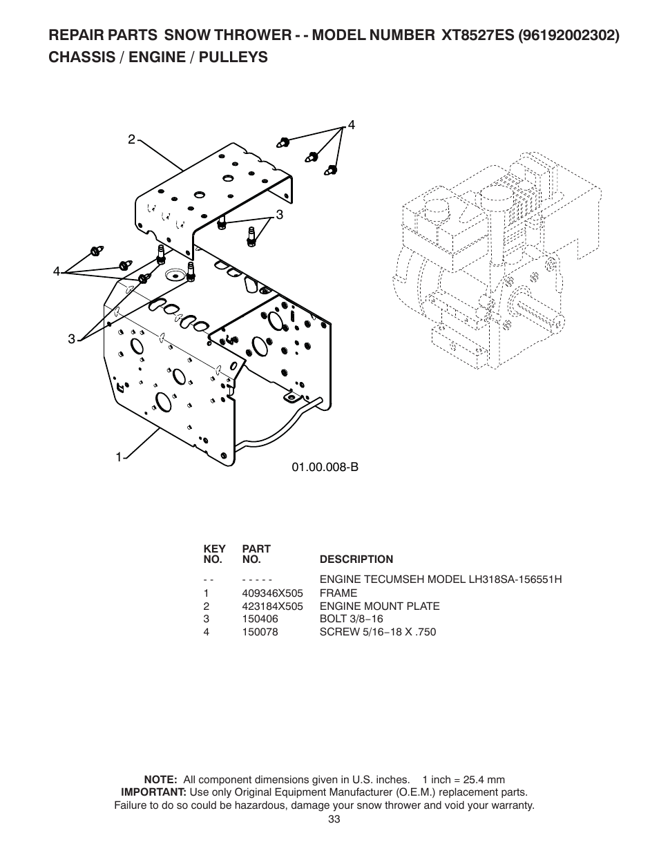 Poulan 422075 User Manual | Page 33 / 40