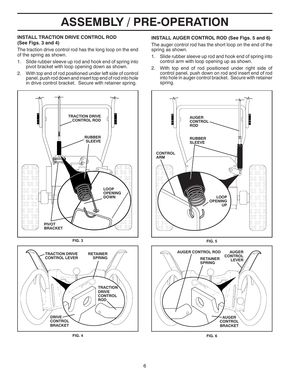 Assembly / pre-operation | Poulan 414639 User Manual | Page 6 / 32