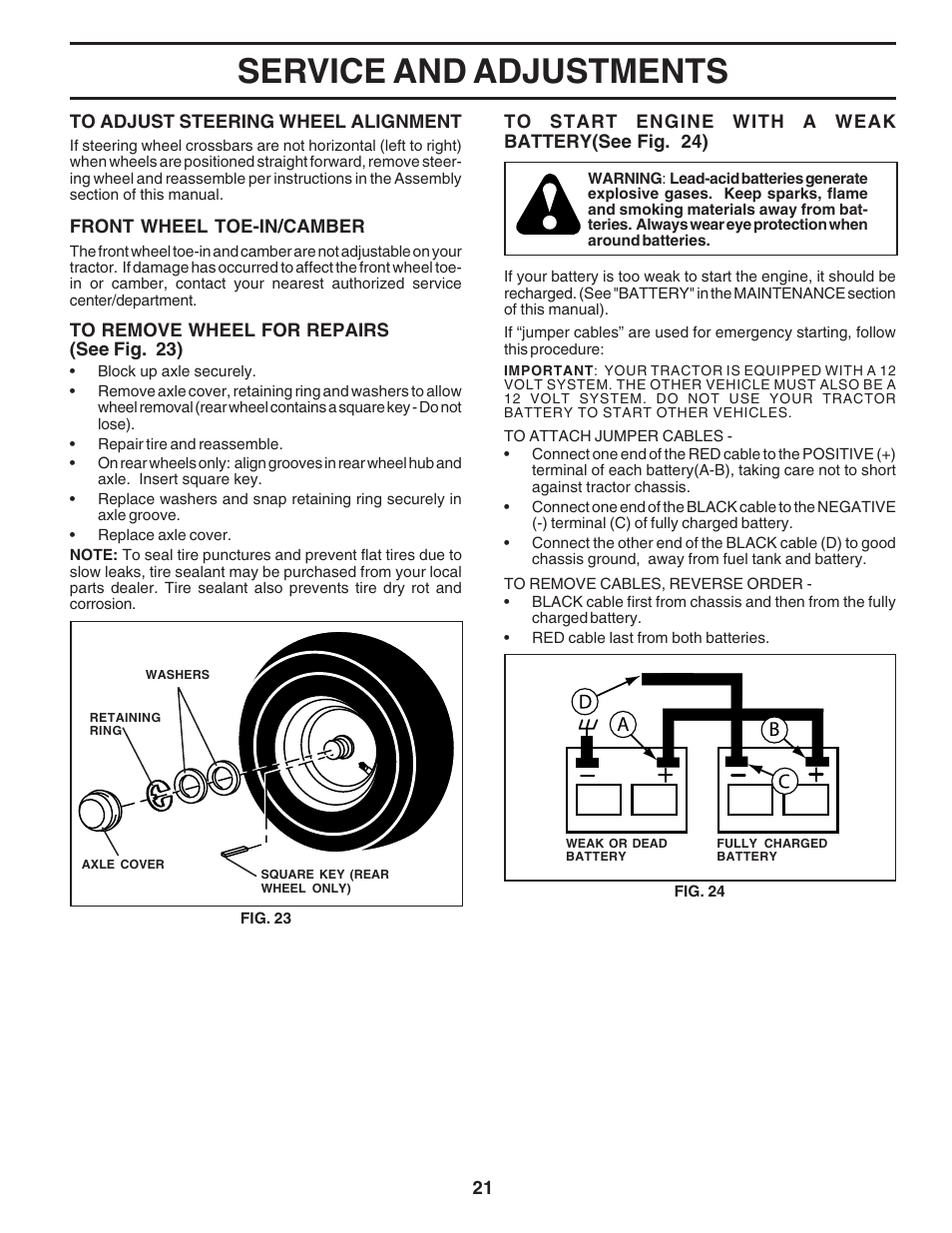 Service and adjustments | Poulan 183313 User Manual | Page 21 / 48