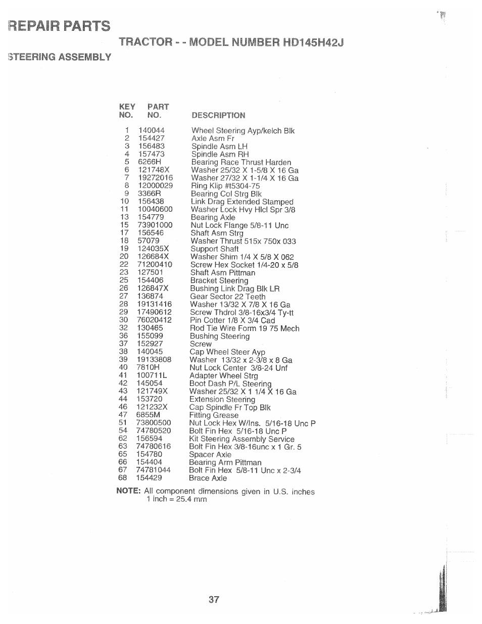 Sseilbly, Repair parts, M ^ - model nu-. l | Poulan 165370 User Manual | Page 37 / 48