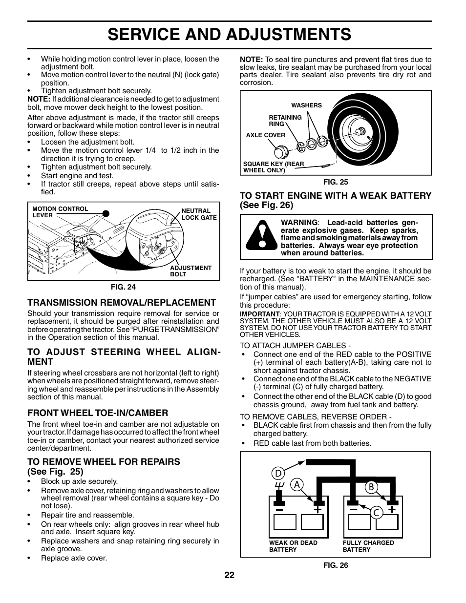 Service and adjustments | Poulan XT24H42LT User Manual | Page 22 / 30