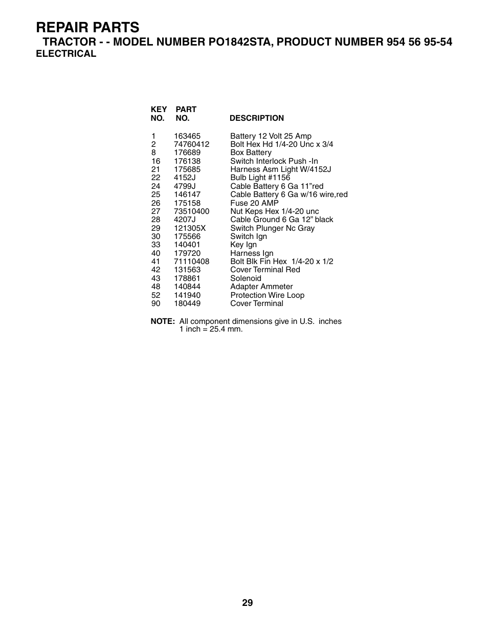 Repair parts | Poulan 184518 User Manual | Page 29 / 48