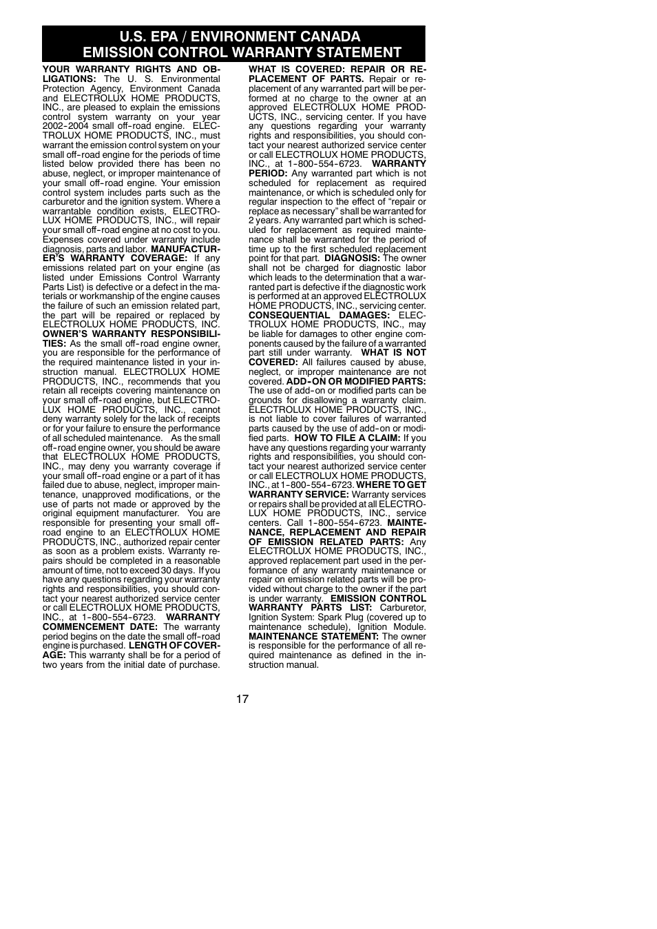 Poulan 530165412 User Manual | Page 17 / 18