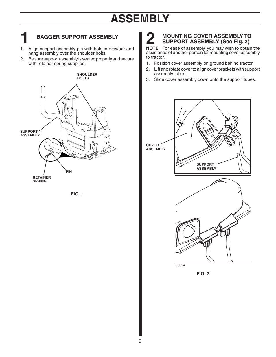 Assembly | Poulan 960 72 00-12 User Manual | Page 5 / 11