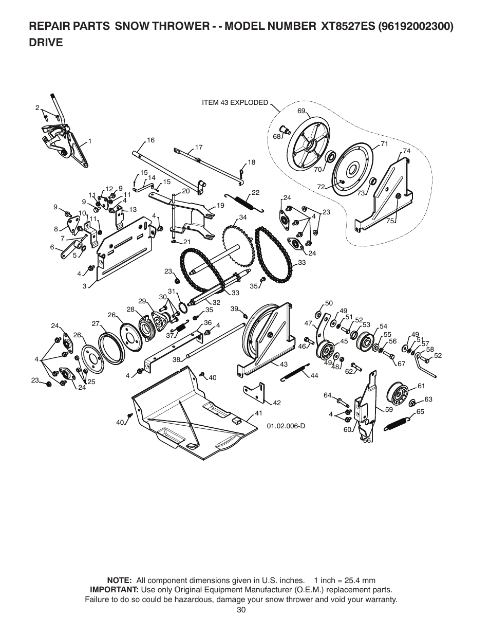 Poulan 96192002300 User Manual | Page 30 / 40