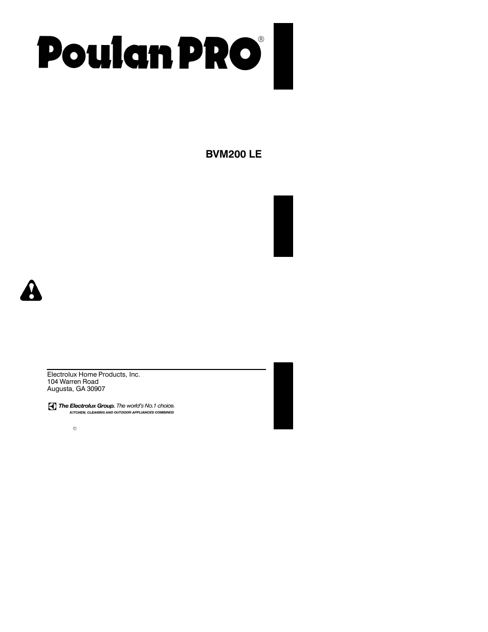 Poulan BVM200 LE User Manual | 12 pages