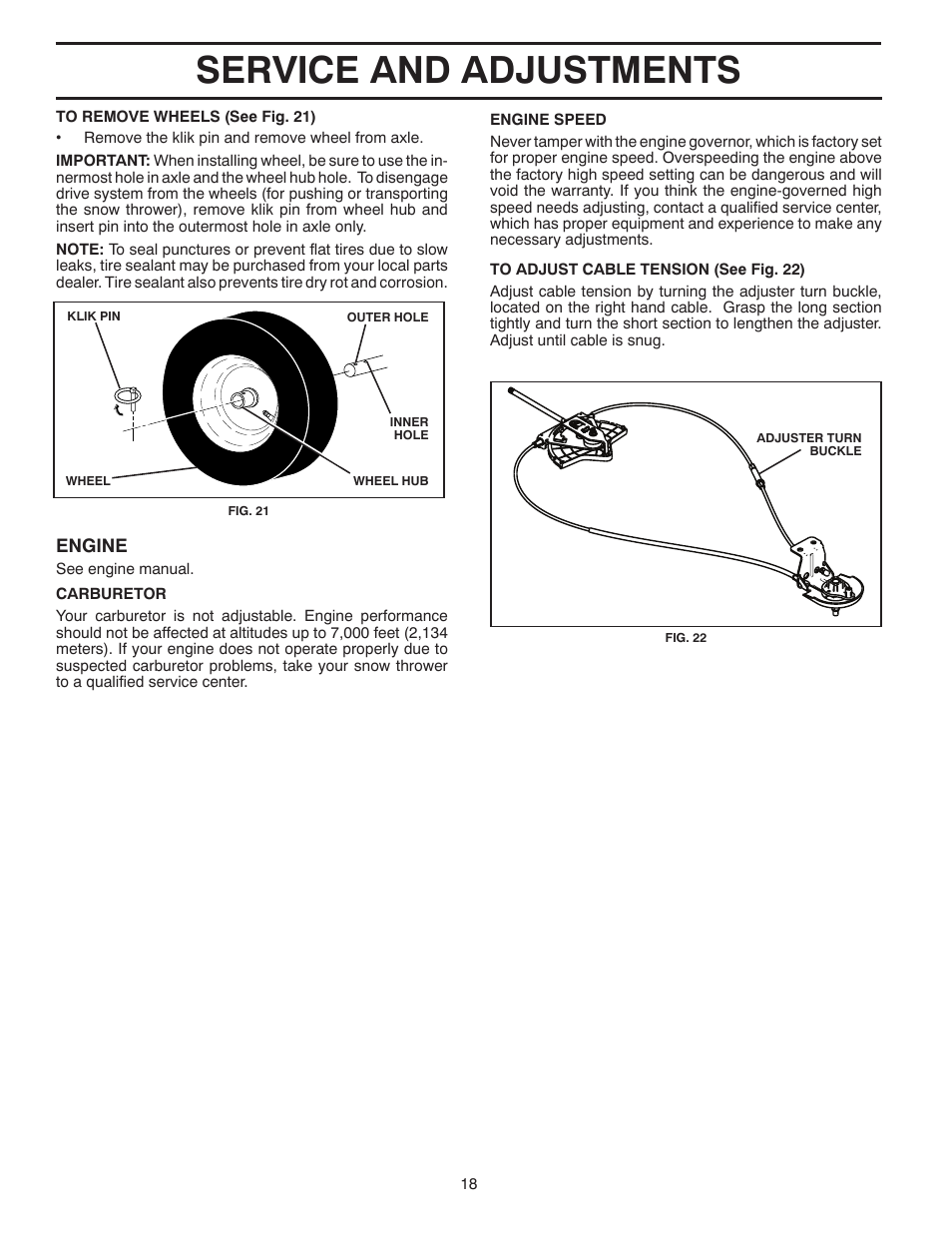 Service and adjustments | Poulan 96192004301 User Manual | Page 18 / 44