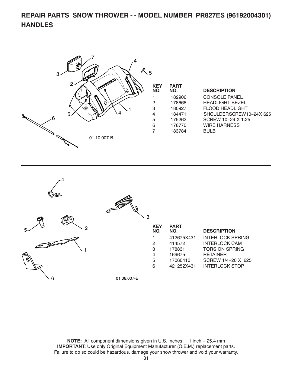 Poulan 96192004301 User Manual | Page 31 / 44