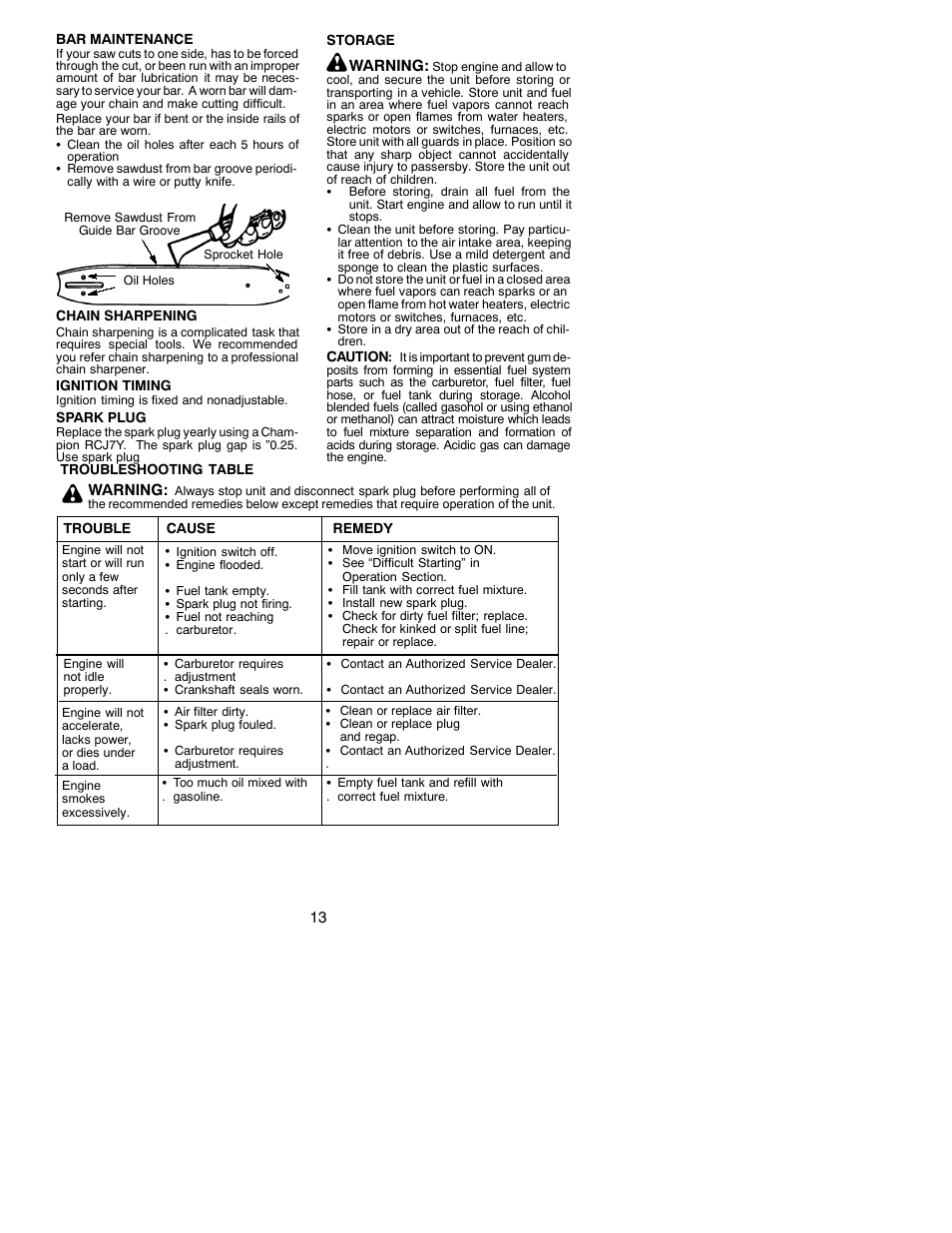 Poulan 530087723 User Manual | Page 13 / 15