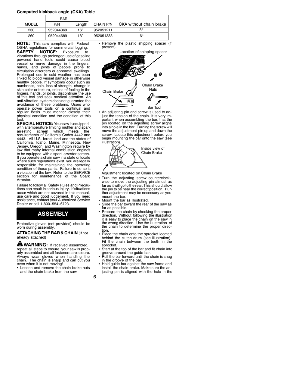 Assembly | Poulan 530087723 User Manual | Page 6 / 15