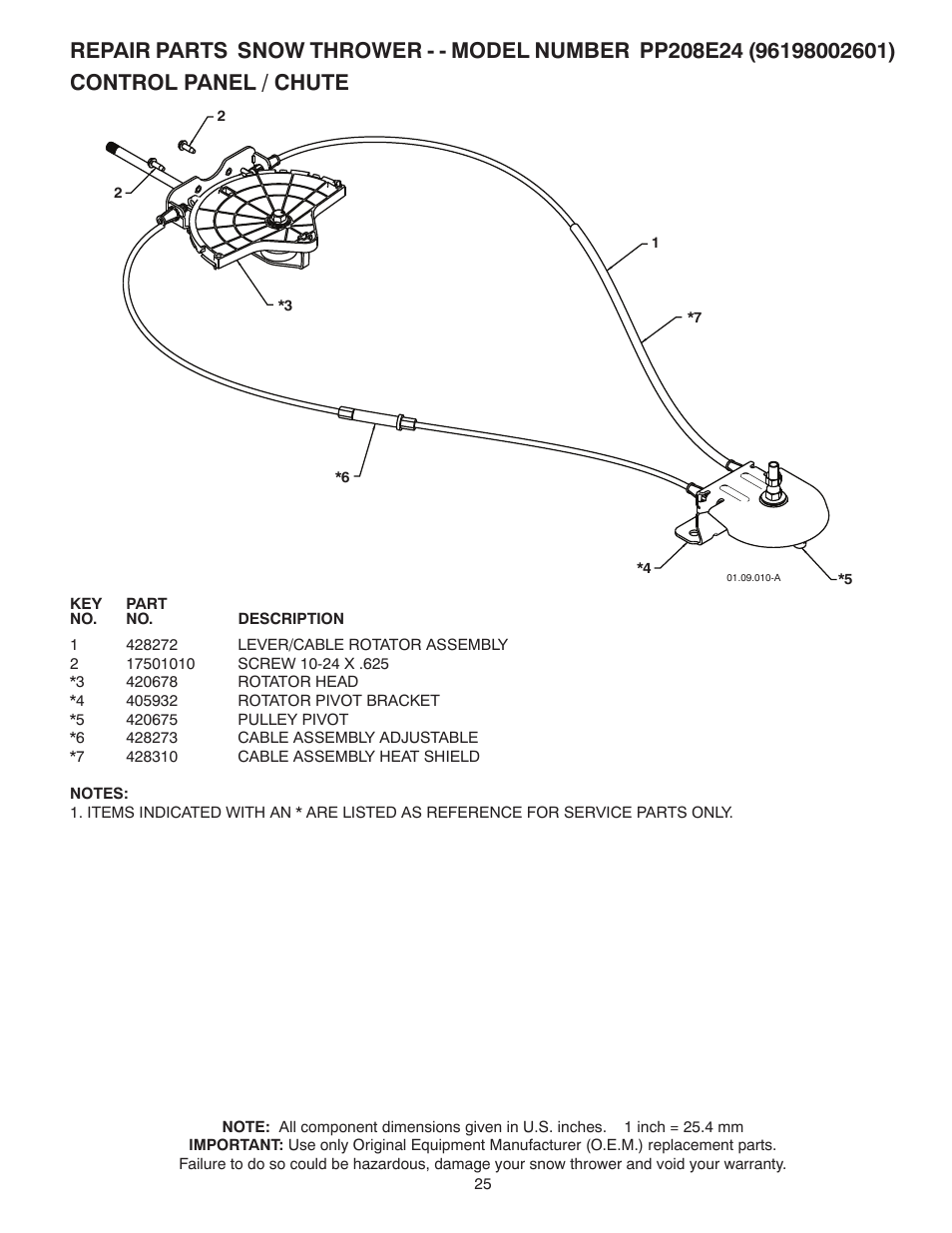 Poulan Pro PP208E24 SNOW THROWER User Manual | Page 25 / 40
