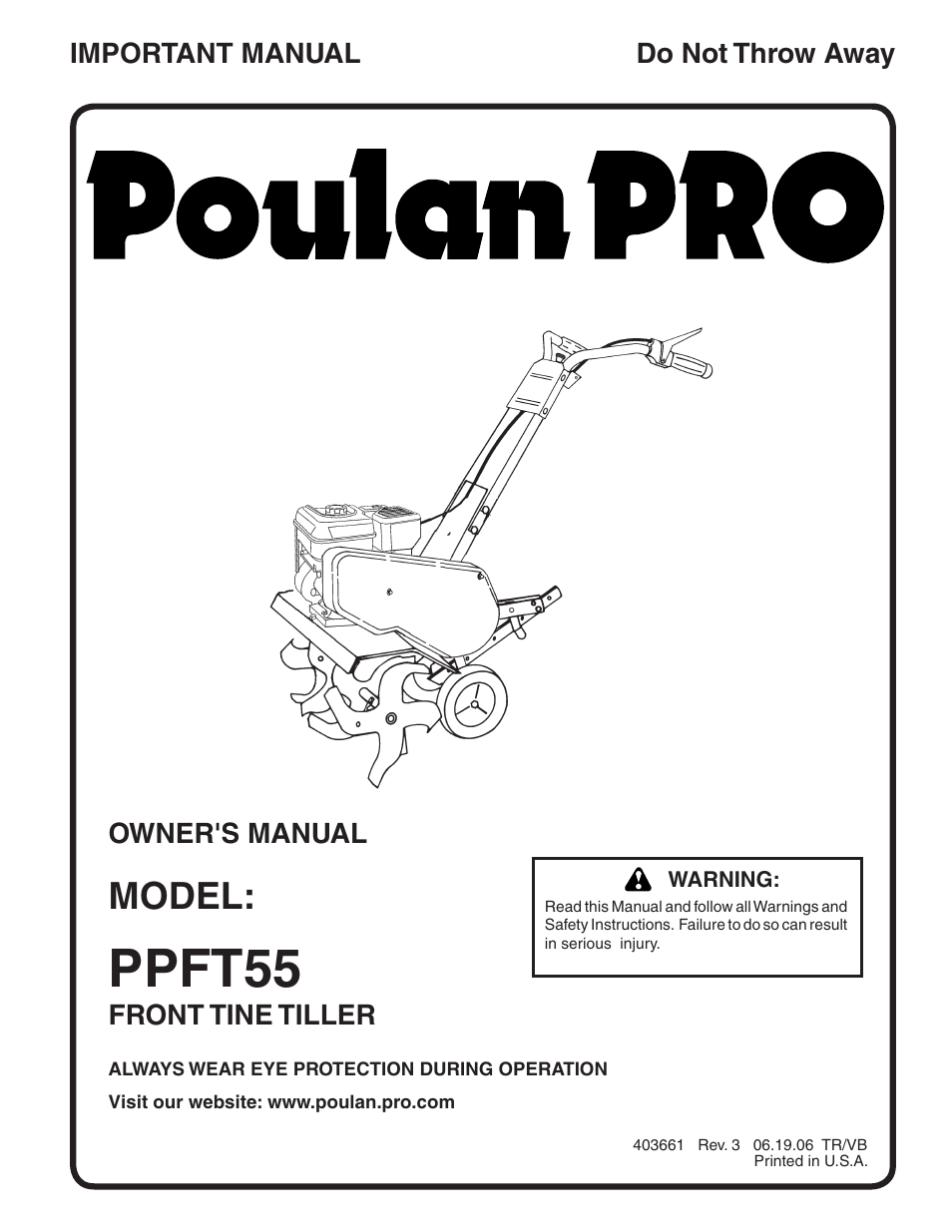 Poulan 96081000700 User Manual | 24 pages