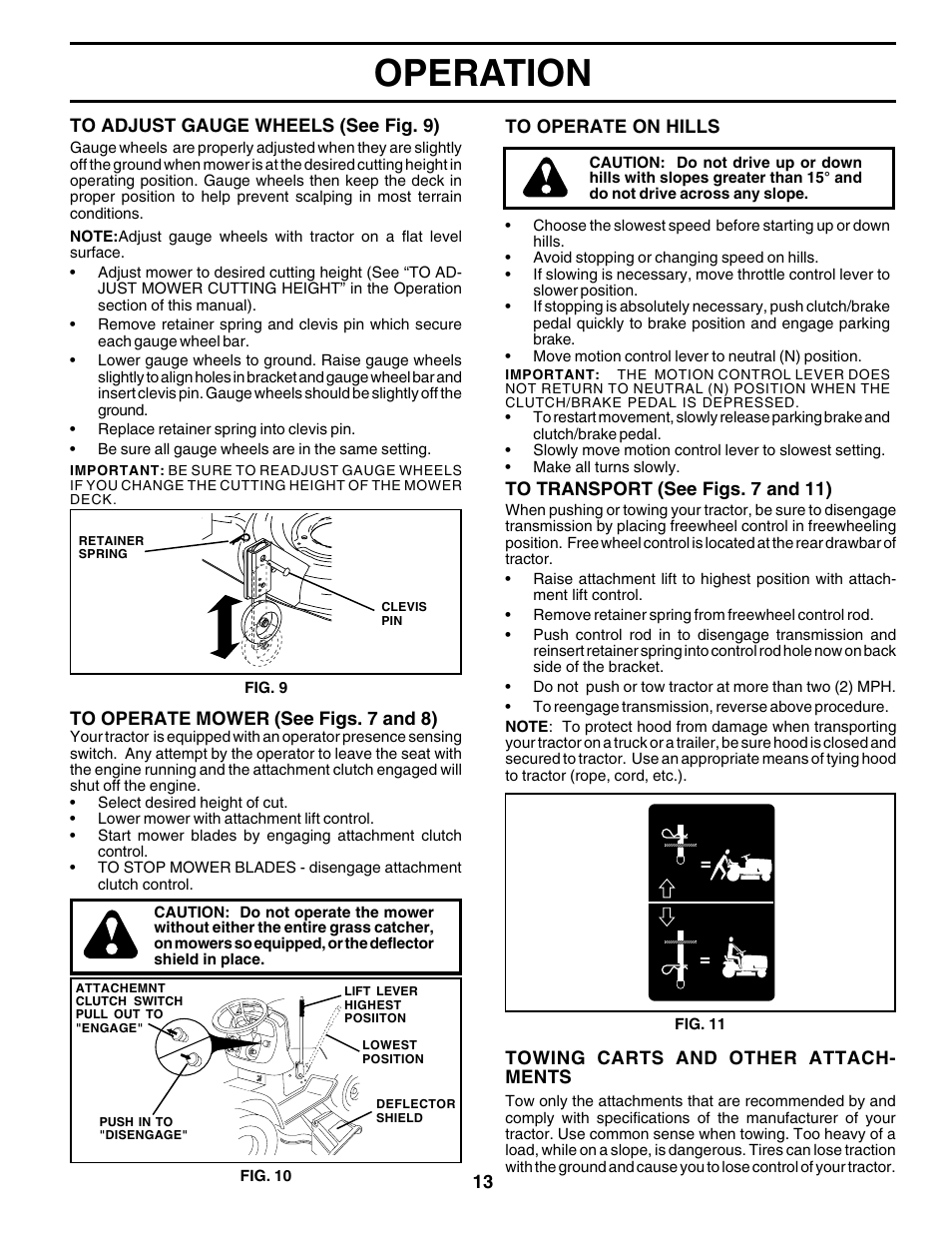 Operation | Poulan 176873 User Manual | Page 13 / 52