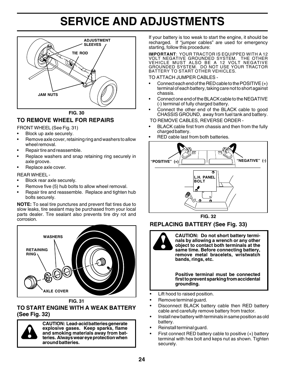 Service and adjustments | Poulan 176873 User Manual | Page 24 / 52