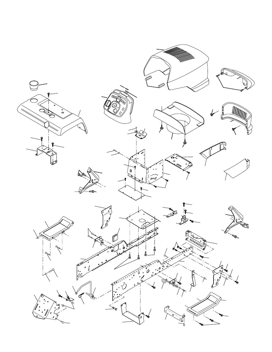 Repair parts, Tractor - - model number prgt22h50a, Chassis and enclosures | Poulan 176873 User Manual | Page 34 / 52