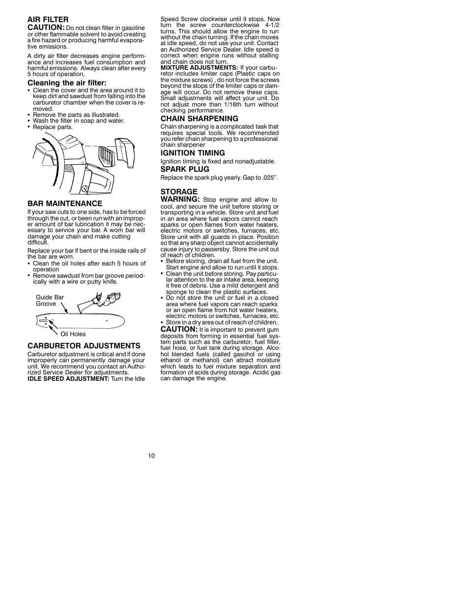 Poulan 3450 User Manual | Page 10 / 12