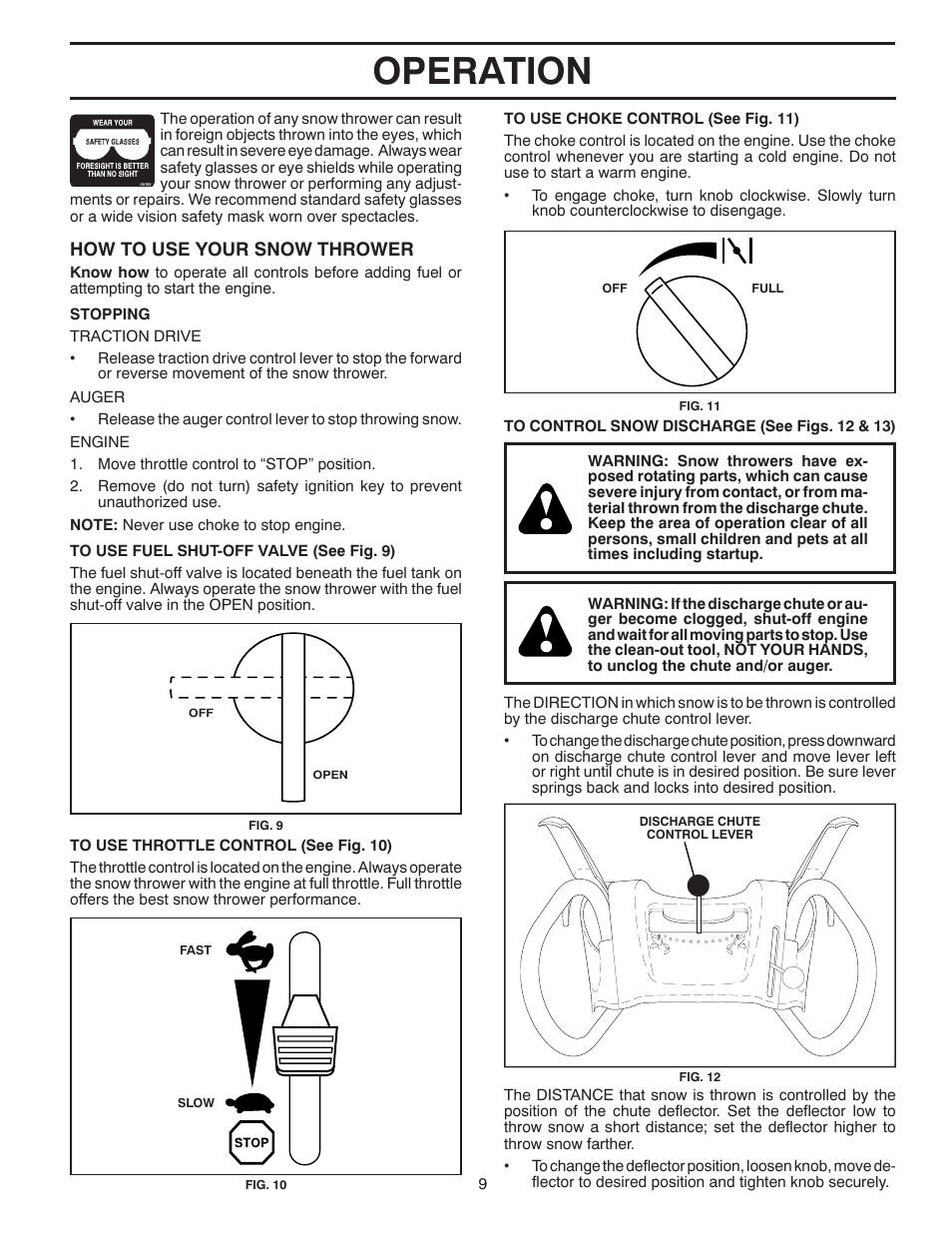 Operation | Poulan 415312 User Manual | Page 9 / 36