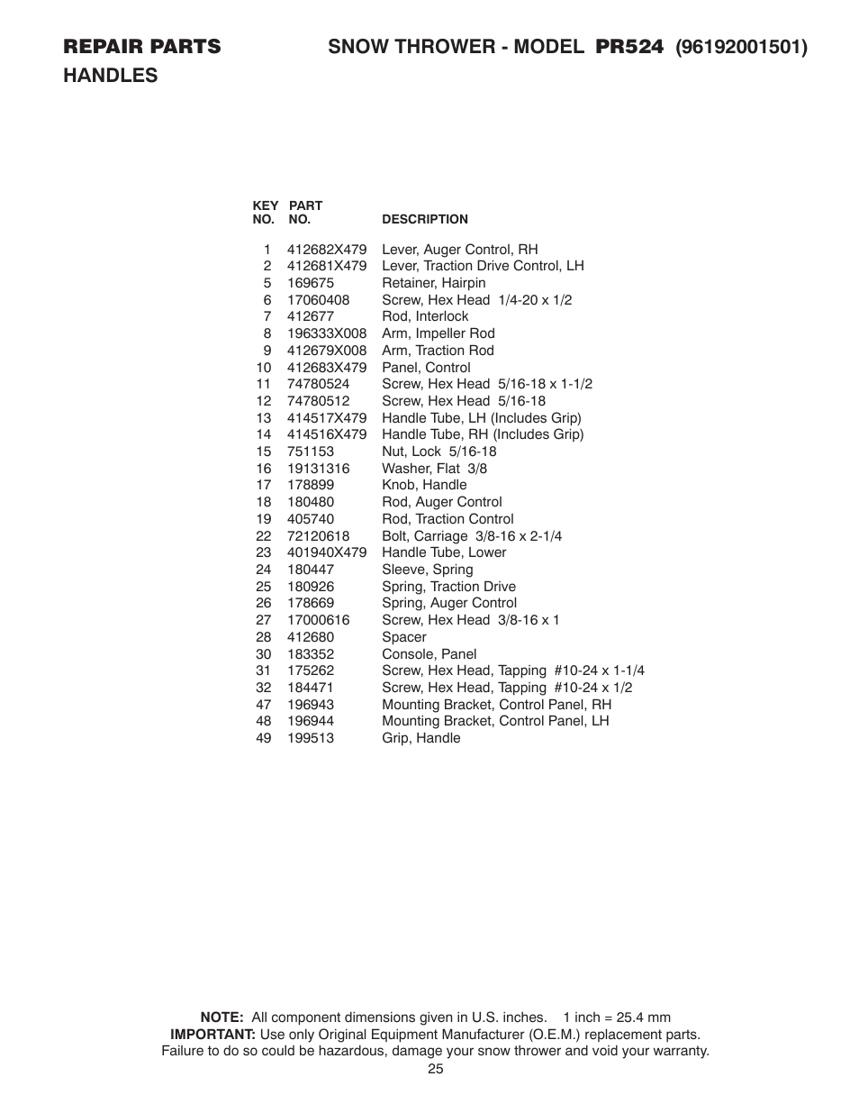 Poulan 415242 User Manual | Page 25 / 32